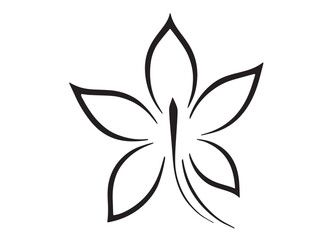 silhouette of a hibiscus flower logo vector, hibiscus flower logo icon silhouette, flower silhouette logo, hibiscus flower silhouette, black and white hibiscus flower silhouette on white background	