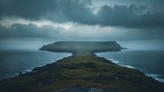 View to Island End with empty space for text