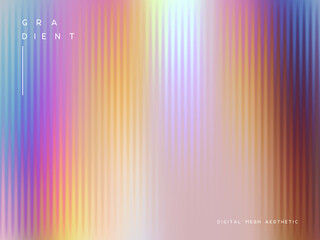 3d glassmorphism glass with iridescent colors on the pastel pink. Abstract gradient background. Corrugated trendy texture. Vector illustration.