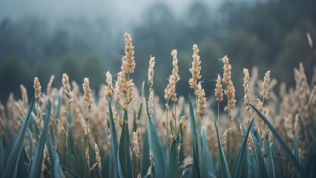 Flax, Also Known As Common Flax Or Linseed, Is A Flowering Plant In the Family Linaceae. It Is Grown as a Food And Fiber Crop In Regions With Temperate Climates. With Empty Space For Text