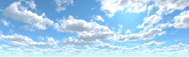 Obraz premium Beautiful Sunny Sky With Fluffy Clouds