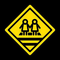 횡단보도에서 손잡고 걷는 아이들 표지 AI 생성