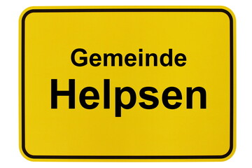 Illustration eines Ortsschildes der Gemeinde Helpsen in Niedersachsen