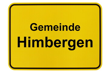 Illustration eines Ortsschildes der Gemeinde Himbergen in Niedersachsen