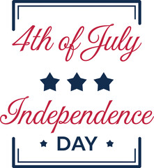 Fourth of July Greeting Card, independence day of the United States, Vector illustration