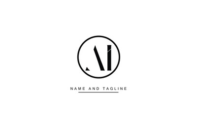 AI, IA Abstract Letters Logo Monogram