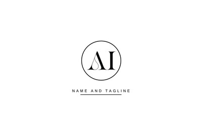 AI, IA Abstract Letters Logo Monogram