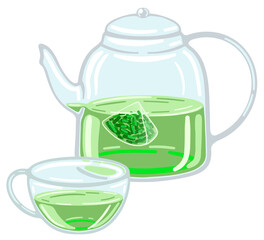 Tea Teapot and A Cup