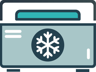 Freezer icon vector