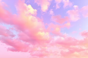 Pastel Pink Cloudscape Sunset Sky