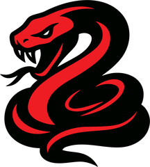 Obraz premium red snake