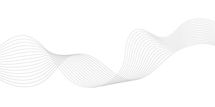 Abstract wave element for design. Digital frequency. Elegant abstract smooth swoosh speed gray wave modern stream. art background. Vector illustration. Wave with lines created using blend.	

