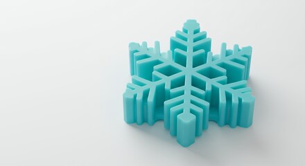 Fototapeta premium Teal snowflake design
