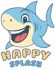 shark cartoon character_sticker