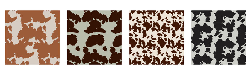 Cow pattern. Flat graphic vector illustration for printing.

