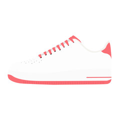 Modern Pink Sneakers Illustration on White Background