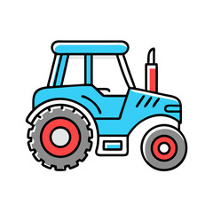 Obraz premium Tractor, symbol of agriculture and farming.