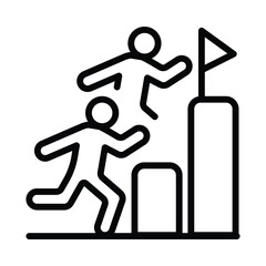 Competition Vector outline icon. Eps 10 file