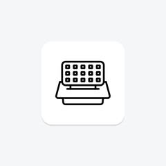 Waffle Maker, vector, pixel perfect, illustrator file