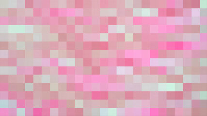 Pixel gradient background. Abstract vector art with light pink mosaic squares