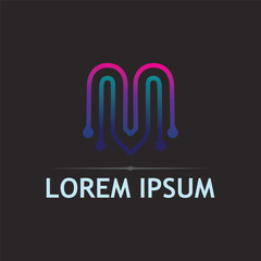 Unique Letter M Vector Logo for Creative Business Branding