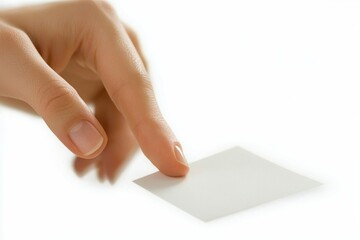 Hand Holding Blank Business Card: Your Brand, Your Message