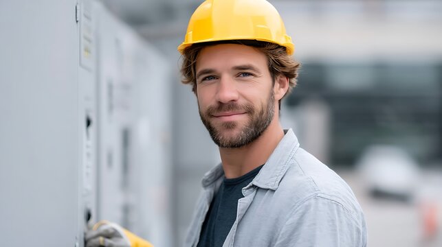 전기 기술자의 작업 현장 초상화 AI 생성
