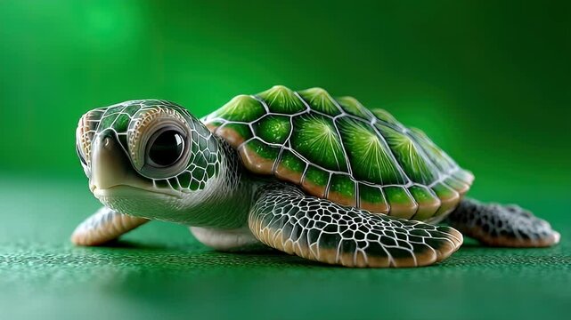 Baby sea turtle closeup