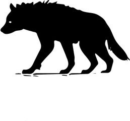 vector illustration of hyena