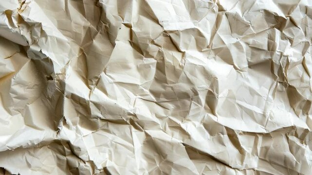 This image features a close-up of crumpled paper texture, showcasing natural creases and a neutral tone, perfect for backgrounds in creative projects.