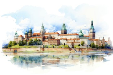 Obraz premium Krakow architecture building castle.
