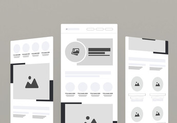 Website Wireframe UI Template Layout