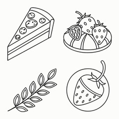 Naklejka premium vector illustration of pizza