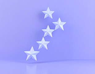 Obraz premium 白い星が散らばっている紫色の背景