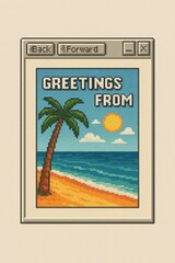 Retro Digital Beachscape