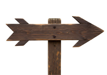 Fototapeta premium Rustic Wooden Arrow Signpost