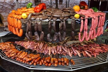 Sausages, morcillas and ribs - Spanish barbecue meats