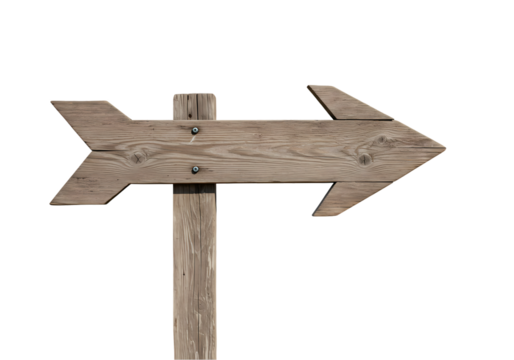 Weathered Wooden Arrow Sign Guiding the Way