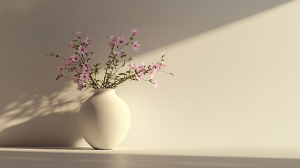 Closeup of cozy vase with phloxes flowers, summer vibes