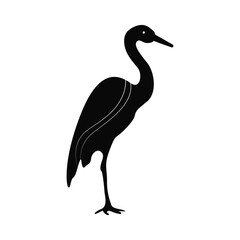 Fototapeta premium Elegant Heron Silhouette Illustration