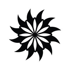 flower silhouette vector illustration