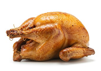 Roasted whole chicken, golden brown, isolated (3)