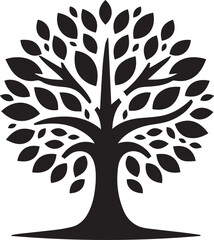 a highly detailed black and white illustration of a tree with intricate leaf patterns, elegant and minimalist design, botanical, clean, high contrast, digital art
