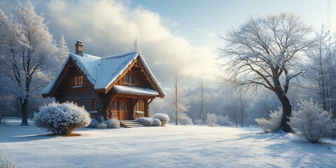  Winter Cottage Scene