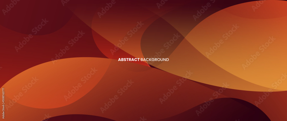 Poster orange abstract background with subtle color gradations and shaded curved lines. a neatly arranged w