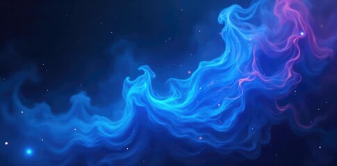 Obraz premium Ethereal blue flames dance and flicker, creating an otherworldly spectacle of vibrant color and mesmerizing movement Perfect for fantasy, science fiction, or mystical themes , spirit, cosmic, gas