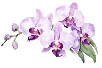 Obraz premium Orchid flower plant white background.