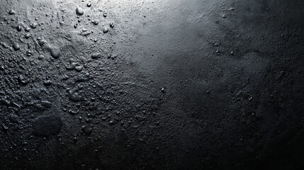 Dark abstract textured black background with vintage dust particles and minimalist negative space layout.