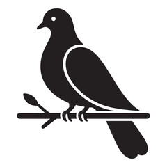 Soft Wings Dove silhouette gliding free – Dove illustration – Minimalist Dove vector – Bird silhouette – Bird vector

