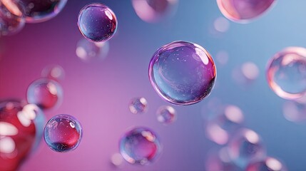 Surreal abstract thought bubbles floating in dreamy atmosphere with soft gradient lighting, representing imagination, creativity, inspiration and inner thoughts.